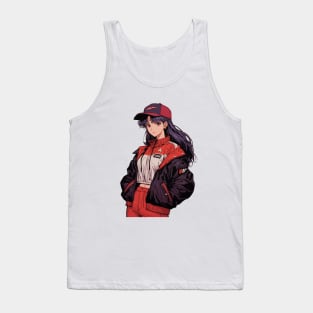 Misato Katsuragi Anime girl Illustration streetwear 2 Tank Top